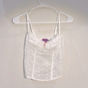 White corset top